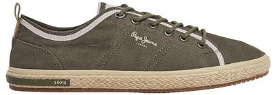 Pepe Jeans Samoa Smart Sneaker da Uomo, Verde (Khaki Green), 6