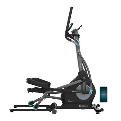Cecotec Bicicleta Elíptica Plegable con App Drumfit Elliptical 8000 Motor Pro. Resistencia Magnética Regulable a Motor, Pantalla y Soporte Dispositivos, Volante Inercia 8kg, Pulsómetro, Zancada 40cm