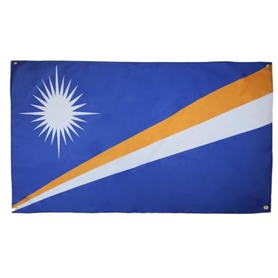AZ FLAG Marshallöarnas flagga 150 x 90 cm med 4 öljetter, marshallesisk flagga för balkong eller vägg