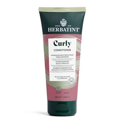 Herbatint Curly Conditioner Après-Shampooing Boucles - 200 ml | Baume Biologique Nourrissant pour Cheveux Bouclés ou Ondulés | Certifié Ecocert | Formule Exclusive aux Extraits Naturels, Vegan