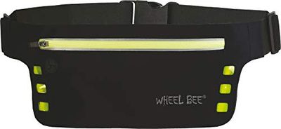 Wheel-Bee LED sport höftväska natt runner, körficka med integrerat LED-ljus för maximal säkerhet och synlighet i mörkret, vattenavvisande, 950016