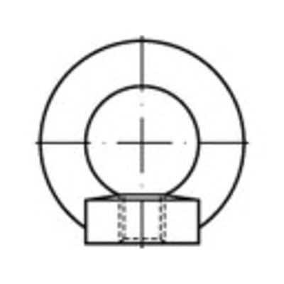 TOOLCRAFT 1061346 Écrou à anneau M8 DIN 582 acier inoxydable A2 1 pc(s)