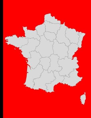 Cahier de notes avec carte vierge de la France pour l'étude de la géographie | Idéal pour les étudiants pour explorer la France et prendre des notes.: ... pour l'apprentissage des cours de géographi