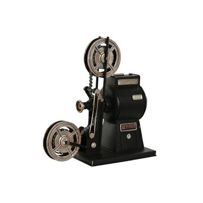 DECORACION METAL 23,5X11X24,5 CINEPROYECTOR NEGRO
