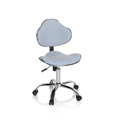 hjh OFFICE Chaise de Bureau Enfant KIDDY GTI-3 Tissu Bleu Clair Chaise de Bureau Enfant Ergonomique, évolutive, 634132