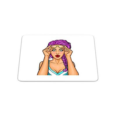 Bonamaison, Pop Art Digital Print Rectangle Mouse Mat, Non-slip Base, Office and Home, Size: 22x18cm