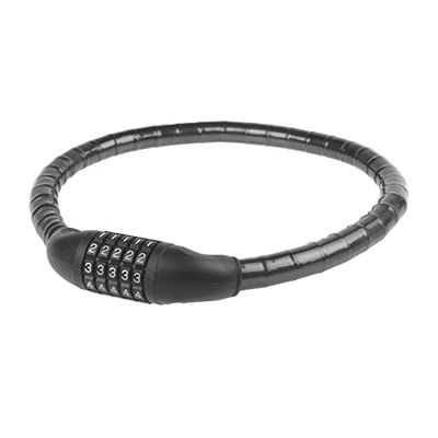 M-Wave 230186 Cadeado espiral, 800 x 18 mm, unissexo, preto, 18 x 800 mm