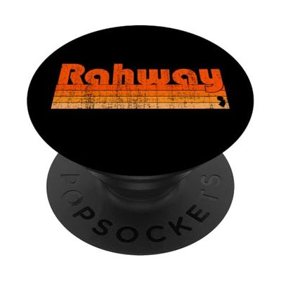 Estilo retro de los años 80 de Rahway, New Jersey PopSockets PopGrip Adhesivo