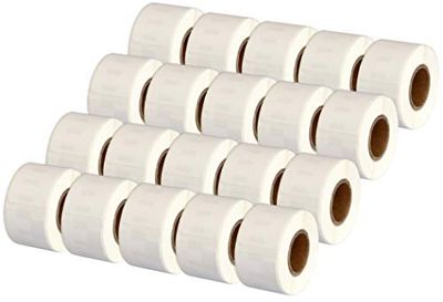 Printing Saver 20x 99010 28 x 89 mm Compatibele Standaard Adreslabels (130 Etiketten per Rol) voor LabelWriter 310 320 330 4XL 400 450 Turbo/Twin Turbo/Duo & Seiko SLP Etikettenprinter