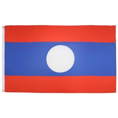 BANDIERA LAOS 90x60cm - BANDIERA LAOTIANA 60 x 90 cm - AZ FLAG
