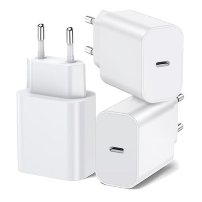 BHHB, 3-Pack 20W Caricabatterie USB C Progettato Appositamente per i-Phone Fast Charger Type C con i-Phone 16/15/14/13/12 Plus Pro Max Mini, iPad, Samsung Galaxy S24/23/22 Caricabatteria USB C