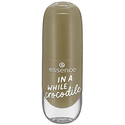 Essence Gel Nail Colour, Gel Polish, No. 36 in A While Crocodile, Green, Express Result, Long-Lasting, Colour-Intense, Gely, Shiny, No Acetone, Vegan, Microplastic Particles Free (8 ml)