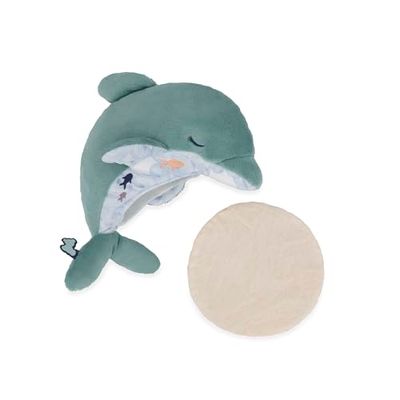 Kaloo – Bouillotte Chaud & Froid - Peluche Dauphin – Garnie de Bille d’Argile - Soulager les Douleurs - Bleu – Dès la Naissance – K211004