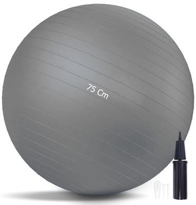 G5 HT SPORT Piłka fitness Gym Balls Premium wielofunkcyjna piłka do ćwiczeń anty-pękająca [55/65/75/75 cm, w tym pompka, pilates, ćwiczenia, gimnastyka i joga (średnica 75 cm dla wzrostu między