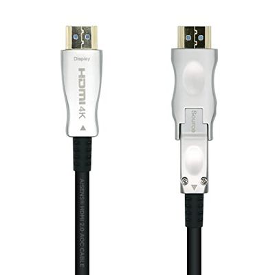 AISENS A148-0512 Cavo HDMI V2.0 AOC smontabile premium alta velocità/HEC 4K@60Hz 4:4 18Gbps, A/M-D/A/M, nero, 30 m