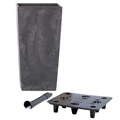 WELL HOME MOBILIARIO & DECORACIÓN Pot de Fleurs Haute 49 litres avec réservoir intérieur + système d'irrigation