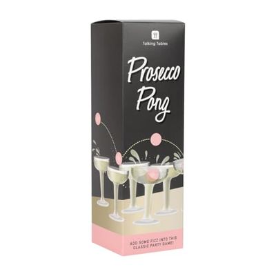 Talking Tables PROSE Clássico contém 12 copos de plástico prosecco e 3 bolas rosa aniversário, comemorações, festas, conjunto de Pong, 1 contagem (pack of 1)