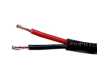 Monoprice Câble de haut-parleur, certifié CL2, 2 conducteurs, 12 AWG, 30,5 m, noir