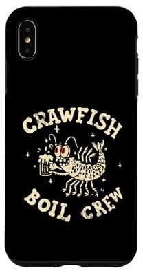 Divertidos dibujos animados de Crawfish Boil Crew Cajun Crawfish Crew Carcasa para iPhone XS Max