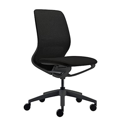 Sedus se:motion net, draaistoel, bureaustoel, met mesh-membraan zwart, zitkussen zwart, in hoogte verstelbaar 42-52,5 cm, tot 130 kg belastbaar, 23° openingshoek