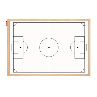 Memobe - Pizarra blanca - Pizarra táctica de fútbol - Magnética y lavable - Pizarra para colgar, para habitación juvenil, entrenador, profesor de deportes, escuela - Planificador de pared en marco de