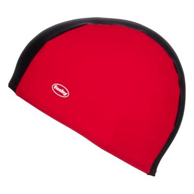 Fashy Gorro de natación Deportivo, Color Rojo y Negro