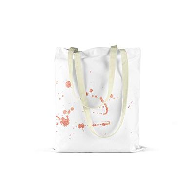 Bonamaison Printed Tote Bag, Reusable Grocery Bag, Shopping Bag, Machine Washable, Foldable, Canvas Cloth Bag with Handles, 48x55 cm