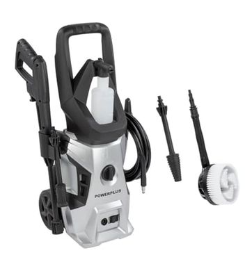 Powerplus pulitrice elettrica ad alta pressione POWXG90501-1800 Watt, funzione start/arresto, massima pressione 140 bar e temperatura 50 °C, tubo da 6 m e accessori inclusi