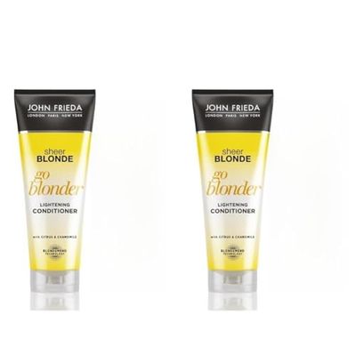John Frieda Go Blonder Lightening Conditioner for Blonde Hair 250 ml (Pack of 2)