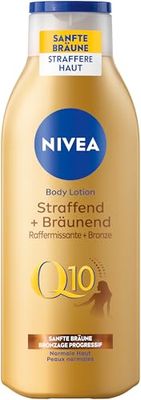NIVEA Body Lotion Q10 Firming + solbränna, vård för en mild solbränna med fräsch sommardoft, anti-age hudvård med Q10 för fastare hud på 10 dagar (200 ml)
