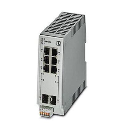 PHOENIX CONTACT FL SWITCH 2206-2SFX Commutateur Managed 2000 6 ports RJ45 10/100 Mbit/s 2 ports SFP 100 Mbit/s Indice de protection IP20 PROFINET Conformance-Class B