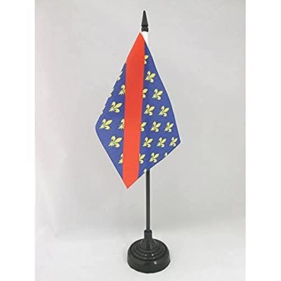 BANDIERA DA TAVOLO ALLIER 15x10cm - PICCOLA BANDIERINA DIPARTIMENTO FRANCESE - FRANCIA 10 x 15 cm - AZ FLAG