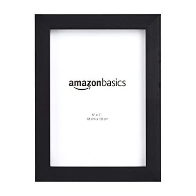 Amazon Basics Moldura para fotos, 2 unidades, 13 x 18 cm, retangular, preto