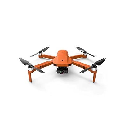 LUXWALLET Libra4 Quadricottero FPV Drone con Completamente HD Telecamera, GPS e 2-Aas Giunto Cardanico Sospensione, 1.2km Distanza, Arancia