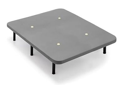 Cama express - Base Tapizada con Válvulas de Transpiración - Color Gris - Juego de 6 Patas de 32 cm Incluido - Medida: 150x200 cm