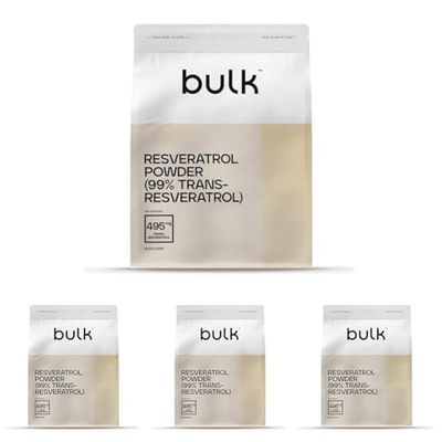 Bulk Resveratrol Powder, 50 g, 100 Servings, Packaging May Vary (Pack of 4)