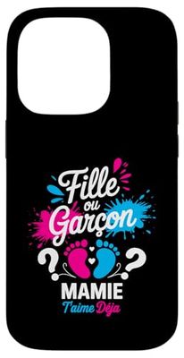 Annonce Sexe Bebe Baby Shower Mamie Bebe Fille Ou Garcon Coque pour iPhone 14 Pro