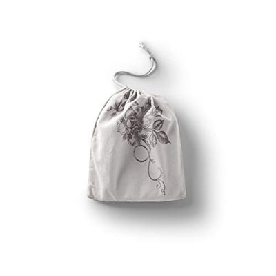 Bonamaison Impreso Algodón Bolsas con Cordón, Bolsa con Cordel para el Hogar y el Almacenamiento de Verduras, Bolso de Compras, Plegable, Ecologica, Reutilizables, Tamaño: 12x15 Cm