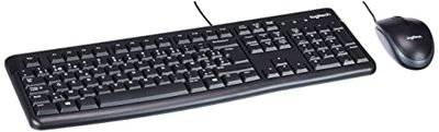 Logitech MK120 Combo Tastiera e Mouse con Filo per Windows, Layout ‎Olandese-Belga AZERTY - Nero