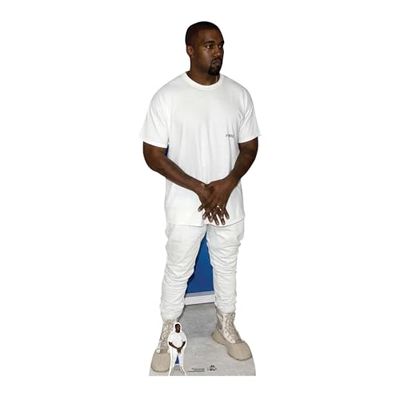 Kanye West - Figura de papelão ao tamanho real de Kanye West em t-shirt, 166 cm