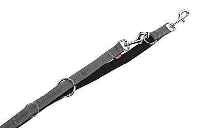 Nobby Soft Grip Dog Leash, 200 cm/25 mm, Dark Grey/Black