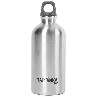 Tatonka Drinkfles van roestvrij staal, 0,5 l, onbreekbare fles van roestvrij staal, vrij van schadelijke stoffen (BPA-vrij), roestvrij, geschikt voor levensmiddelen, vaatwasmachinebestendig, met oog