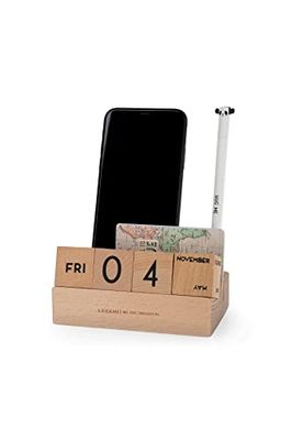 Bonne idée cadeau Wooden Desk Calendar and Organiser