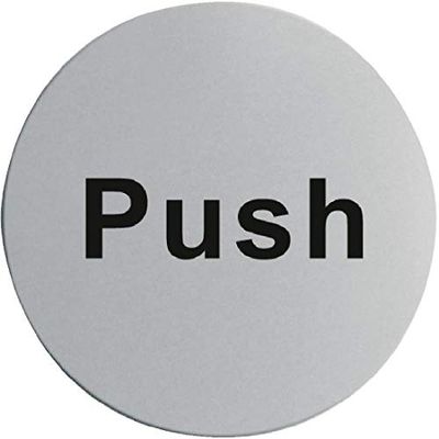 U063 Stainless Steel Door Sign-Push
