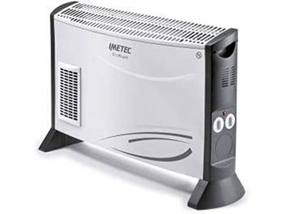 Imetec Eco Rapid Elektrisch fornuis, 2000 W, laag energieverbruik, thermoconvector 4 temperaturen, kamerthermostaat, geluidsarm