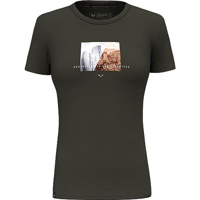 Salewa Pure Design Dry T-Shirt Women, Dark Olive, S