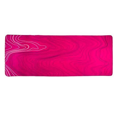 lachineuse - Tappetino per mouse XXL - Mappa topografica - Rosso - 800 x 300 x 3 mm - Decorazione originale - Antiscivolo e resistente all'acqua - Decorazione per ufficio - Idea regalo Giappone Asia
