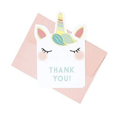 Talking Tables We Heart Unicorn bedankkaartjes 8 stuks, papier