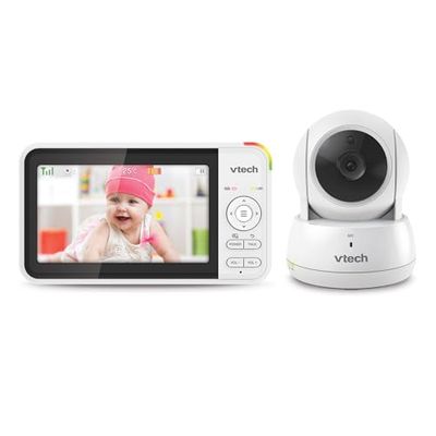 VTech VM924 Baby Monitor Video and Audio, 5 Inch LCD Color Screen Baby Camera with VOX Monitor Night Vision Temperature Sensor