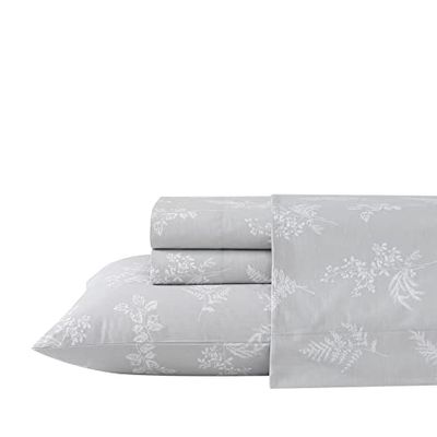 Stone Cottage - Queensize lakens, katoenen percal beddengoedset, knapperige en coole woondecoratie (gebladerte, queensize)
